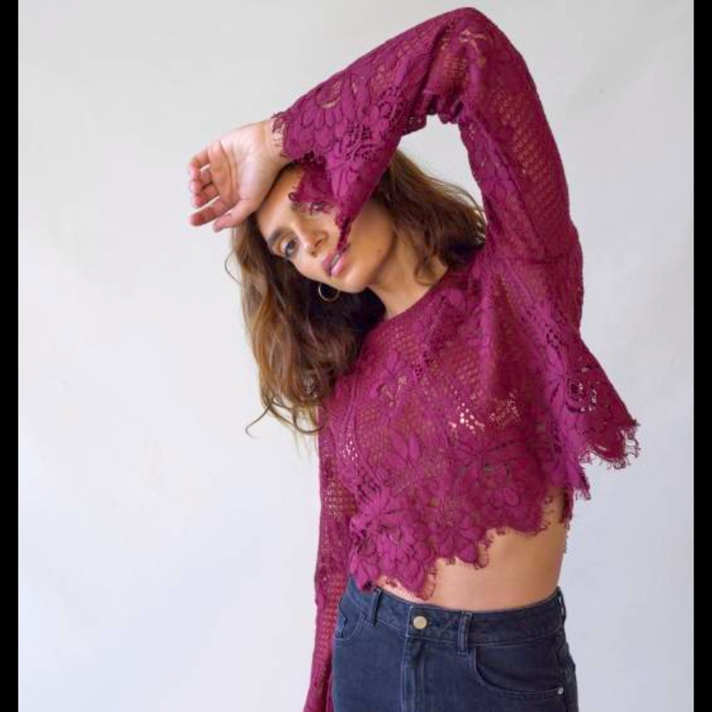 Urban Outfitters Juliet Bell Sleeve top in size small